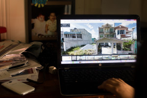 Shalom looks at a google maps image of the house where she grew up in Mexico. She was born in Texas but her mother moved her to Mexico at the age of 3. She spent 10 years in Mexico away from her mother, where her maternal grandparents raised her. Her father was estranged from the family, as he was an alcholic. On the day of a family celebration, Shalom recalls when her father kidnapped her. "They bought all this food and fried chicken and I just never came back." Eventually, her father returned her to her family but they didn't tell her mother of the incident until much later.