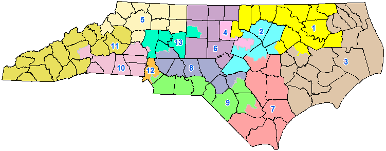 NC Congressional District Map - UNC Media Hub