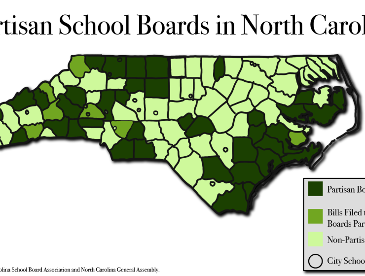 partisan school boards in nc infographic
