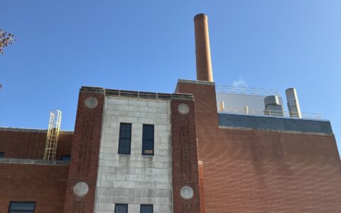An image of UNC's cogeneration facility on West Cameron Ave.